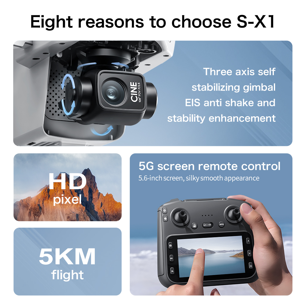 Lenovo S-X1 Drone 8K HD Profes - Drone Photogrammetry recensie en prijs